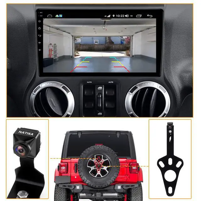 Alt view image 2 of 7 - Backup Camera for 2007-2018 Jeep Wrangler JK: Starlight Night Vision 720P AHD and TVI Waterproof HD Spare Tire Mount Backup Reverse Rear View Camera for Jeep Wrangler JK 2007-2018