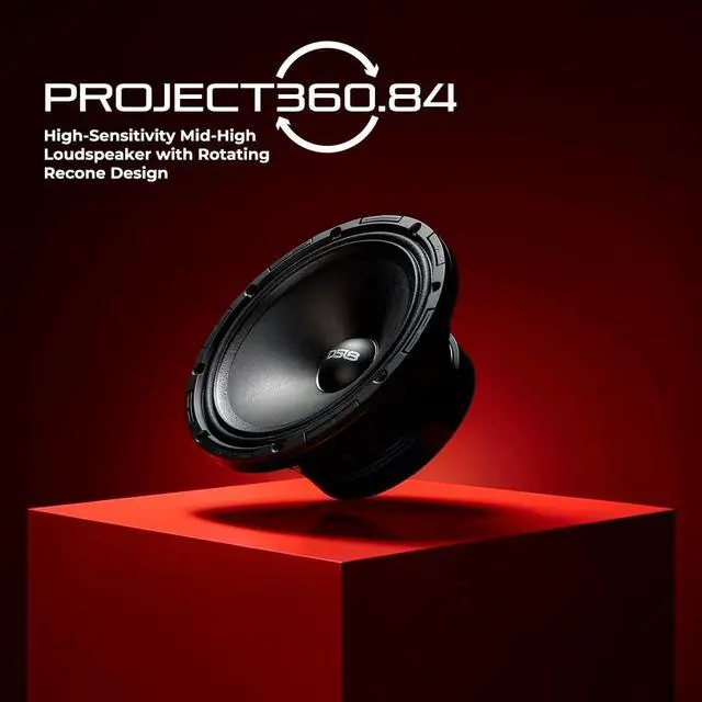 Alt view image 2 of 7 - PROJECT360 6.5 High Sensitivity Mid-High Loudspeaker - 300W RMS 4-Ohm - Rotating Recone Design for Quick Repair