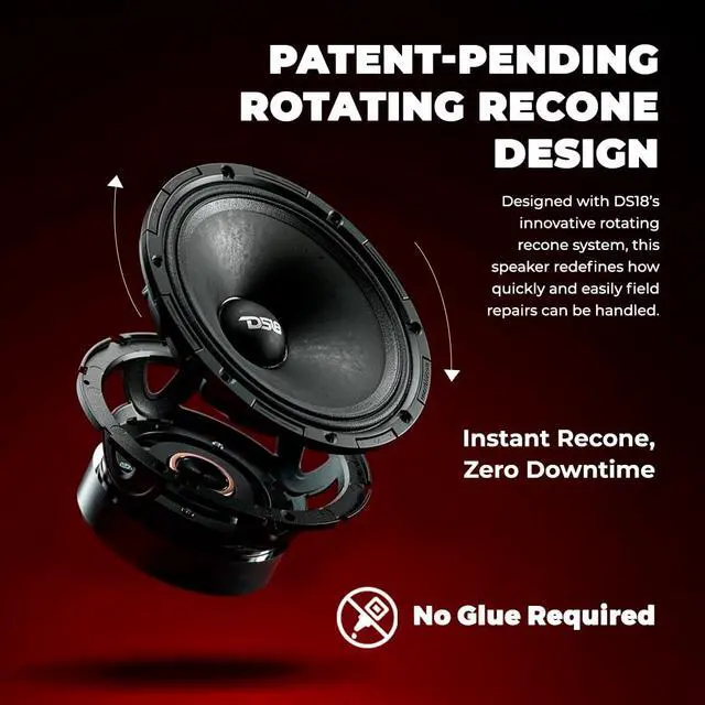 Alt view image 3 of 7 - PROJECT360 6.5 High Sensitivity Mid-High Loudspeaker - 300W RMS 4-Ohm - Rotating Recone Design for Quick Repair