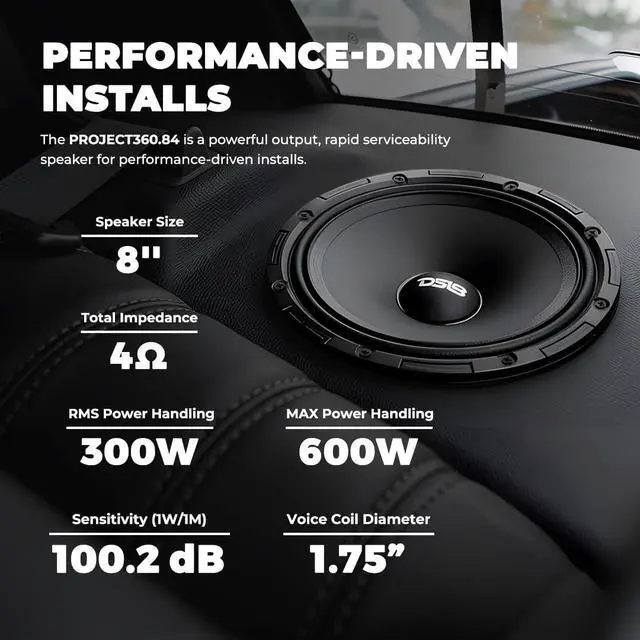 Alt view image 4 of 7 - PROJECT360 6.5 High Sensitivity Mid-High Loudspeaker - 300W RMS 4-Ohm - Rotating Recone Design for Quick Repair