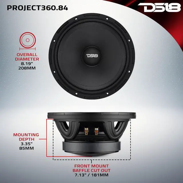 Alt view image 6 of 7 - PROJECT360 6.5 High Sensitivity Mid-High Loudspeaker - 300W RMS 4-Ohm - Rotating Recone Design for Quick Repair