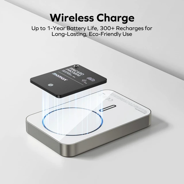 Alt view image 2 of 7 - Wallet Tracker Smart Finder - Rechargeable Slim Bluetooth Key Tracking Card with 1-Year Battery, Apple Find My (iOS Only), Item Locator for Luggage Tag, Suitcase, Passport, Backpacks, Mini Size