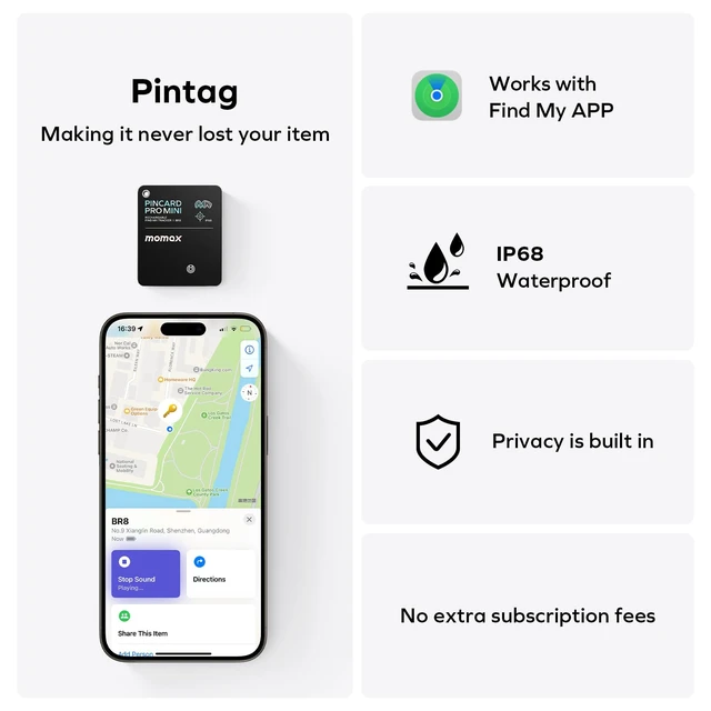 Alt view image 3 of 7 - Wallet Tracker Smart Finder - Rechargeable Slim Bluetooth Key Tracking Card with 1-Year Battery, Apple Find My (iOS Only), Item Locator for Luggage Tag, Suitcase, Passport, Backpacks, Mini Size