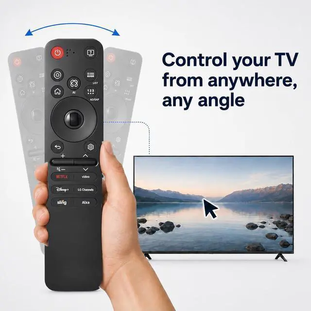 Alt view image 4 of 7 - Replacement for LG TV Remote, for LG Remote Control for Smart TV with Voice and Pointer, Magic Remote for 2019-2025 OLED QNED NanoCell UHD 4K 8K LG TVs