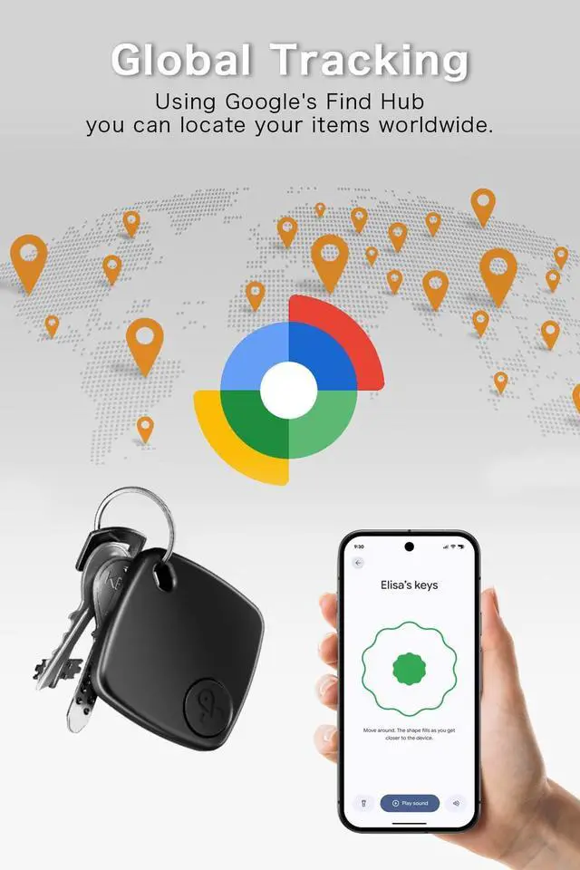 Alt view image 2 of 7 - 4 Pack Android Compatible Smart Tracker Tag- Tracker Tags for Android Phones, Supports Google Find My Device, 2026 New Model