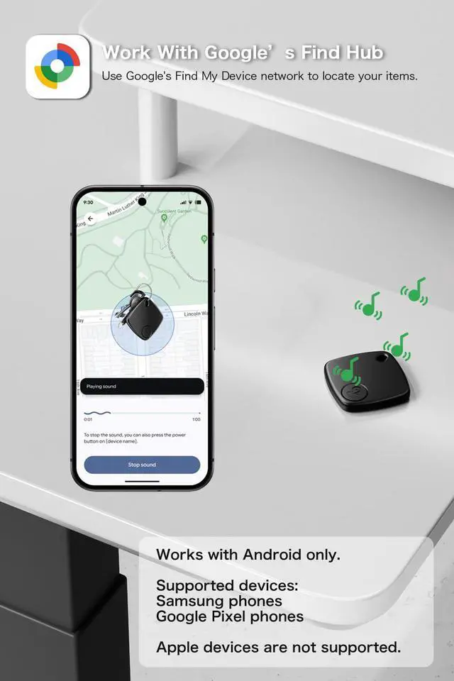 Alt view image 4 of 7 - 4 Pack Android Compatible Smart Tracker Tag- Tracker Tags for Android Phones, Supports Google Find My Device, 2026 New Model