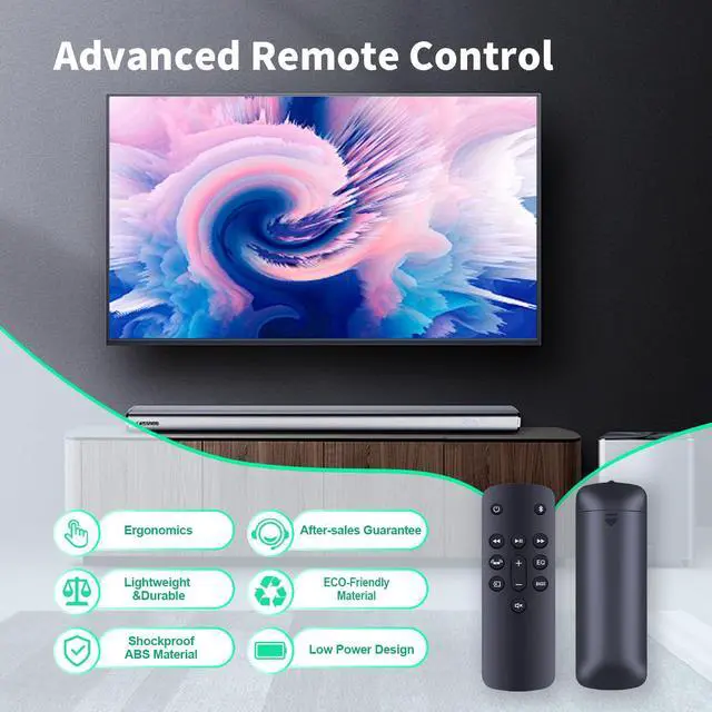 Alt view image 3 of 7 - New Remote Control Replacement for AMZ Fir-e TV Soundbar 2.0 Speaker with DTS Virtual:X and Dolby Audio Remote Controller