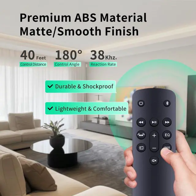 Alt view image 5 of 7 - New Remote Control Replacement for AMZ Fir-e TV Soundbar 2.0 Speaker with DTS Virtual:X and Dolby Audio Remote Controller