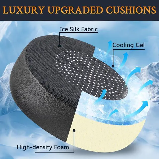 Alt view image 3 of 7 - Cooling Ear Cushions for Jabra Evolve 75 - Black | (Not Fit Evolve2 75), Earpads for Evolve 75(75UC 75MS 75SE) On-ear Headphones