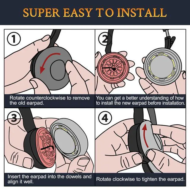 Alt view image 7 of 7 - Cooling Ear Cushions for Jabra Evolve 75 - Black | (Not Fit Evolve2 75), Earpads for Evolve 75(75UC 75MS 75SE) On-ear Headphones