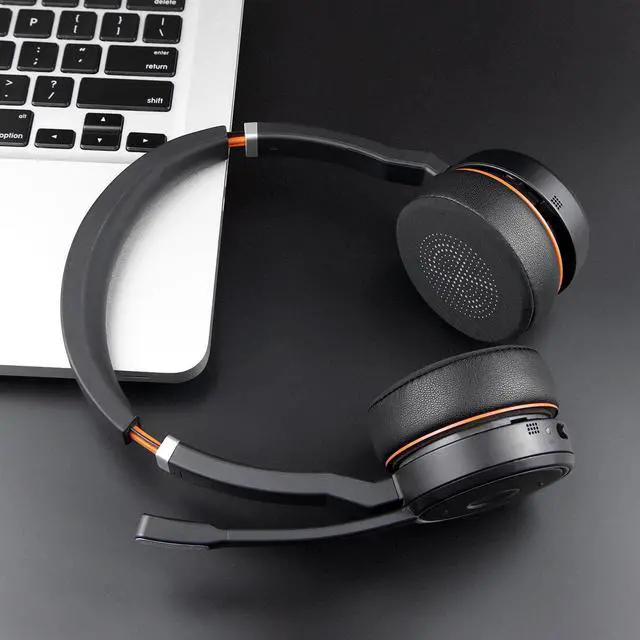Alt view image 6 of 7 - Cooling Ear Cushions for Jabra Evolve 75 - Black | (Not Fit Evolve2 75), Earpads for Evolve 75(75UC 75MS 75SE) On-ear Headphones