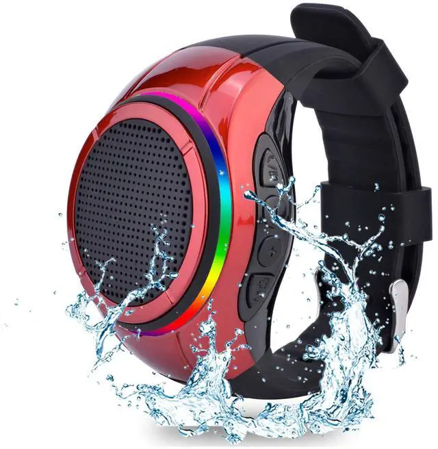 Main image of X10 Wearable Bluetooth Speaker Watch with Open-Ear Safety | Features IP45 waterproof wrist speaker, TF card player, mic, and music RGB lights for cycling, running, or job sites