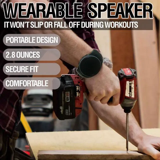 Alt view image 3 of 7 - X10 Wearable Bluetooth Speaker Watch with Open-Ear Safety | Features IP45 waterproof wrist speaker, TF card player, mic, and music RGB lights for cycling, running, or job sites