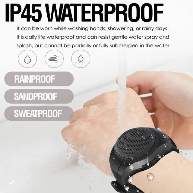 Alt view image 7 of 7 - X10 Wearable Bluetooth Speaker Watch with Open-Ear Safety | Features IP45 waterproof wrist speaker, TF card player, mic, and music RGB lights for cycling, running, or job sites