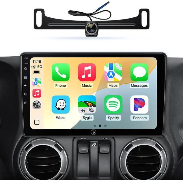 Main image of Car Radio Stereo for Jeep Wrangler JK, Wireless CarPlay Android Auto | 10.2-inch IPS HD touchscreen, Linux operating system, Bluetooth FM AM SWC, plug-and-play, 1080P backup camera