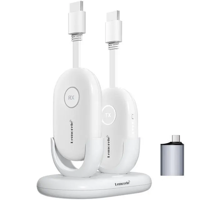 Main image of G500 8-in-1 Wireless HDMI Conference System with 1 x USB-C Adapter | Complete set with TX, RX and charging dock. 1080P 60Hz, 165ft range and 50ms low latency for office meetings