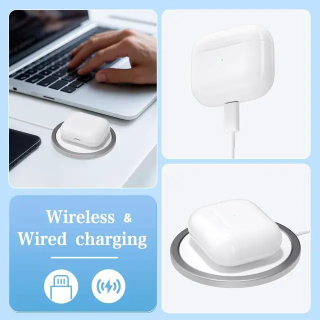 Alt view image 3 of 6 - Replacement Wireless Charge Case for AirPods 3rd Gen Charging Case, Wireless AirPod 3 Charging Cases Only Compatible with AirPod 3rd Generation Charger Cases, Compatible AirPods 3rd Generation case