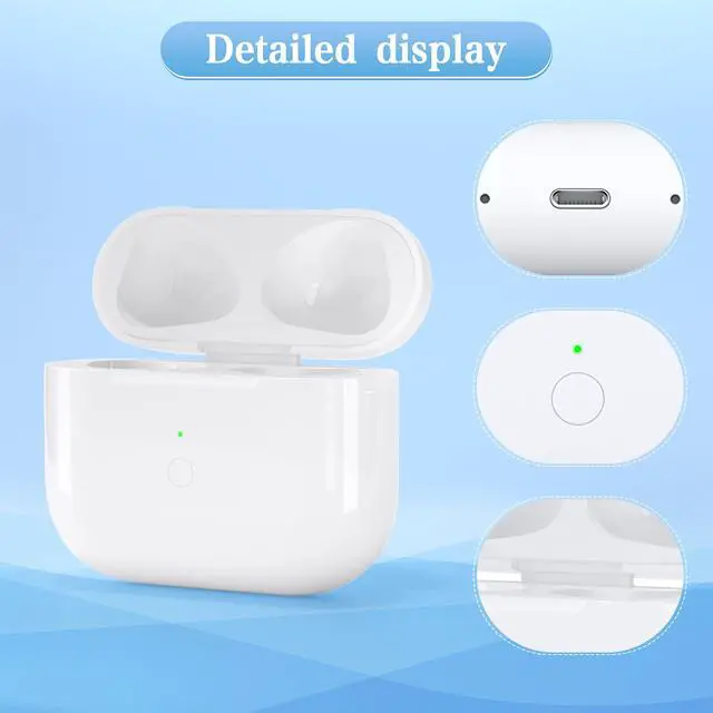 Alt view image 4 of 6 - Replacement Wireless Charge Case for AirPods 3rd Gen Charging Case, Wireless AirPod 3 Charging Cases Only Compatible with AirPod 3rd Generation Charger Cases, Compatible AirPods 3rd Generation case