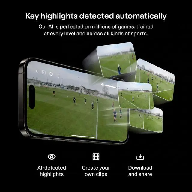 Alt view image 3 of 6 - Go Kit - AI Sports Recording Rig with Tripod | iOS 17+ Required | Phone rig for 2 iOS 17+ devices | AI follow-cam | Smart highlights | 1 month subscription included
