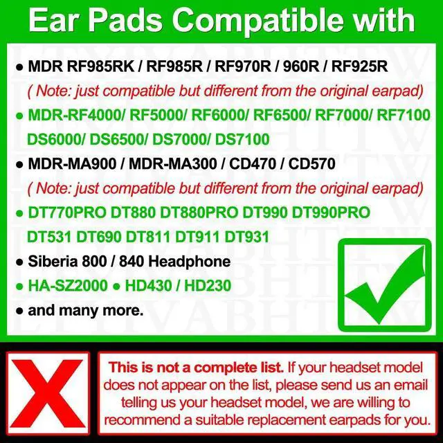 Alt view image 2 of 7 - Replacement Ear Pads Compatible with DT770, DT880, DT990, DT 770 PRO, DT 880 PRO, DT 990 PRO Headphones (Black)