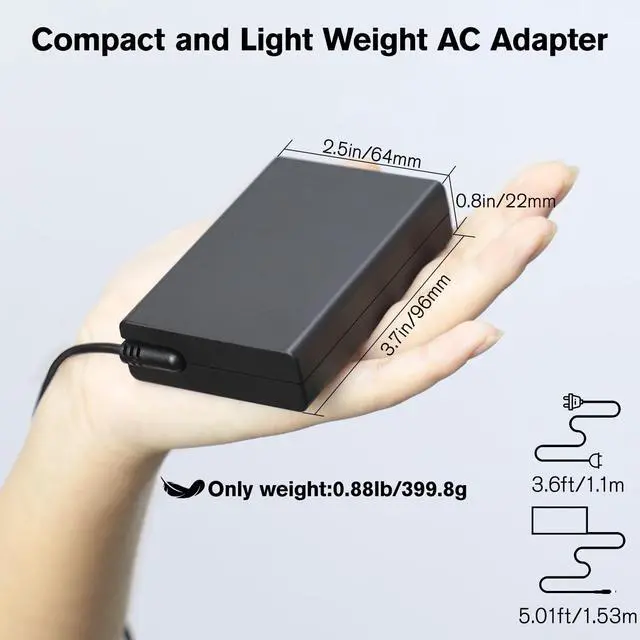 Alt view image 4 of 7 - 19V 120W UL Listed Charger for Mini PC GEEKOM Mini IT13 Replacement Charger for ACEMAGICIAN AD08 Desktop Computer Adapter Connector Type 5.5x2.5mm Power Supply Cord Charger