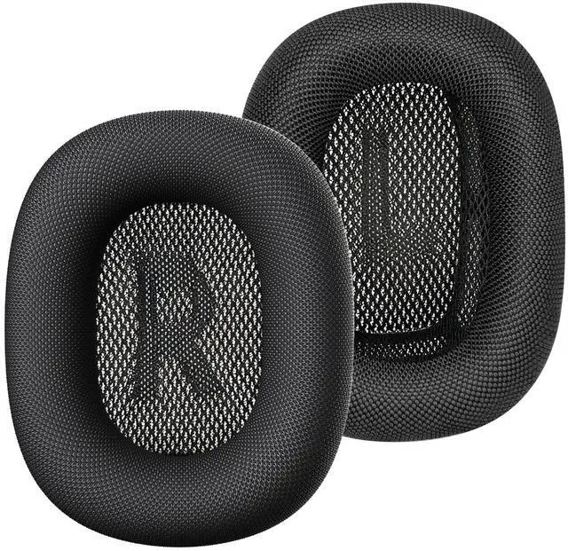 Main image of Ear Cushions for AirPods Max, Replacement Ear Pads (Black) | Durable Mesh Fabric, Soft Foam Earpads, Cutouts Fit for Sensor, Replacement Ear Covers Cups with Magnet for Apple AirPod Max