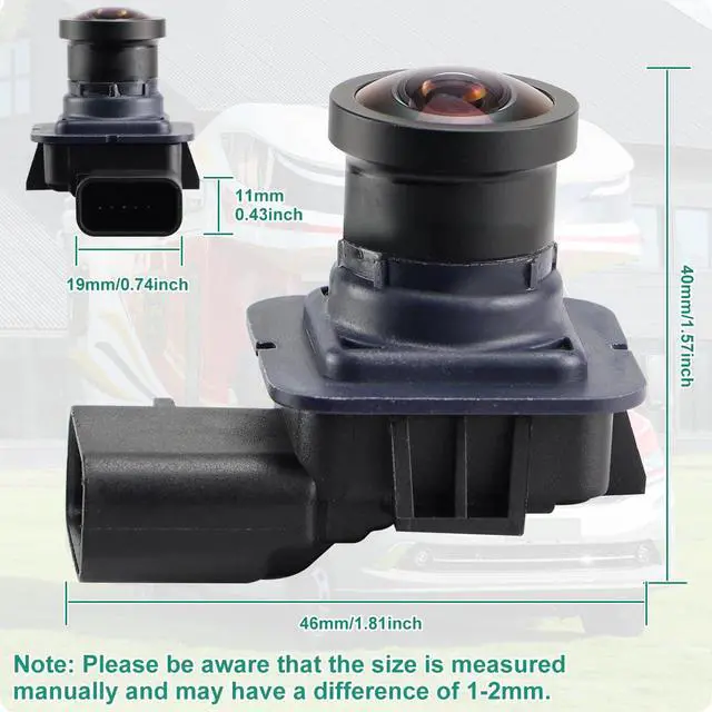 Alt view image 6 of 6 - ES7Z-19G490-A Rear View Backup Reverse Park Assist Camera Compatible with 2013-2016 Ford Fusion, Replaces OE Number ES7T-19G490-AA, DS7Z-19G490-A, DS7T-19G490-DD, E1GT-19G490-BB by