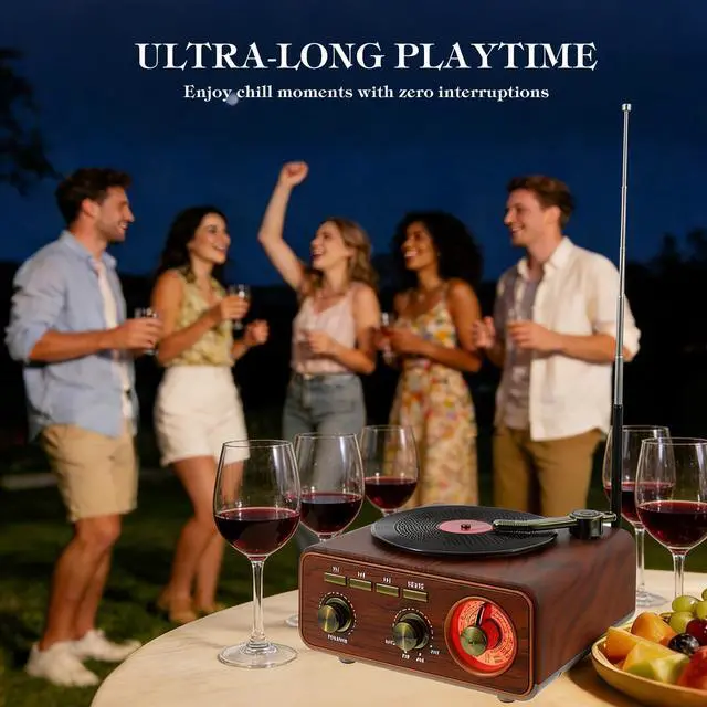 Alt view image 6 of 7 - Retro Bluetooth AM FM SW Radio, Portable Rechargeable Vintage Radio | Wireless Radio Speaker with USB, TF Card & AUX Input, Classic Wooden Design for Home Kitchen Office Gifts for Seniors