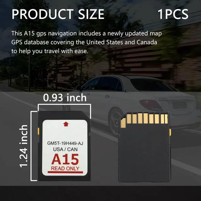 Alt view image 2 of 6 - 2025 Latest A15 Navigation SD Card OEM#GM5T-19H449-AJ,SD Card Coverage Canada USA for Car GPS Navigation System,Car Accessories Compatible with Ford 2013-2015 C-Max Lincoln 2015 MKC