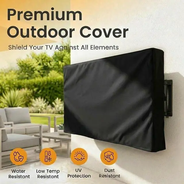 Alt view image 7 of 7 - Outdoor TV Cover - Panther Series - Universal Weatherproof Protector for 50-52 Inch TV - Fits Most Mounts & Brackets