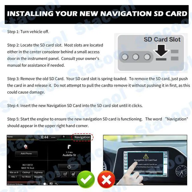 Alt view image 5 of 6 - 2025 Latest A15 Navigation SD Card OEM#GM5T-19H449-AJ,SD Card Coverage Canada USA for Car GPS Navigation System,Car Accessories Compatible with Ford 2013-2015 C-Max Lincoln 2015 MKC