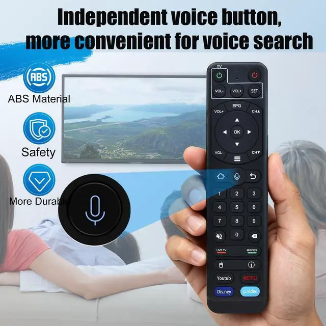 Alt view image 3 of 7 - V2 Pro Voice Remote Compatible with vSeeBox V1 / V2 / Elite/Max | Replacement for vSeeBox V2Pro Remote, Perfect for OctaStream Elite Max Latest Technology Android TV Box 2023