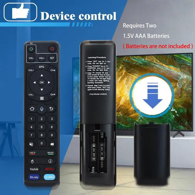 Alt view image 7 of 7 - V2 Pro Voice Remote Compatible with vSeeBox V1 / V2 / Elite/Max | Replacement for vSeeBox V2Pro Remote, Perfect for OctaStream Elite Max Latest Technology Android TV Box 2023