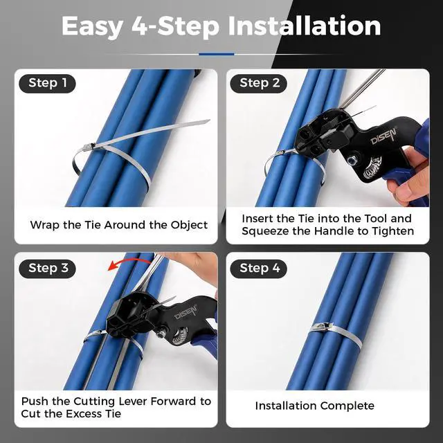 Alt view image 3 of 7 - Stainless Steel Cable Tie Gun Kit