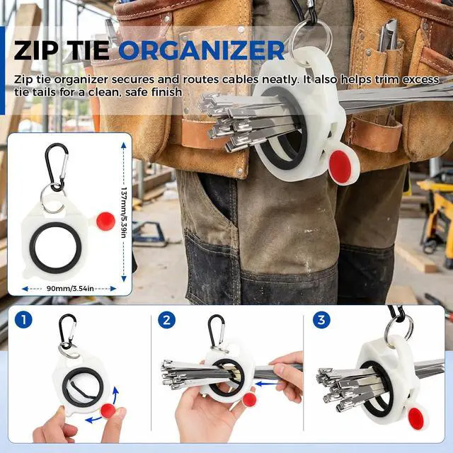 Alt view image 5 of 7 - Stainless Steel Cable Tie Gun Kit