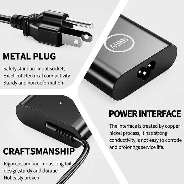 Alt view image 5 of 7 - 165W 28V 5.893A USB C AC Laptop Charger Compatible with Dell Precision 5680 5690 Pro Max 16 Plus 16 Premium Pro Max 18 Plus MB18250 HA165PM210 DA165PM210 Power Supply Adapter