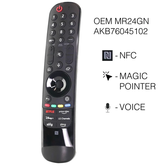 Alt view image 4 of 4 - MR24GN Magic Wand TV Remote Control with NFC, Voice Direct Replacement for LG, OLED, Webos, Thinq, Nano, Cell, TVs - Works AKB76045102 AKB75855501 MR23GN MR22GN MR21GA