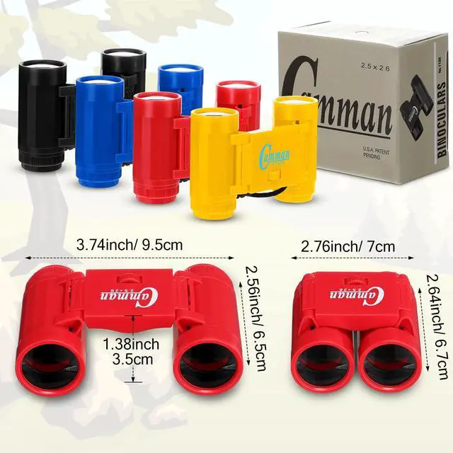 Alt view image 3 of 6 - 24 Pcs Toy Binoculars for Kids with Neck String, 3.74x2.56'' Novelty Binoculars Bulk for Age 3-12 Years Bird Watching, Camping Party Favor for Safari, Jungle, Explorer, Themed Birthday Party