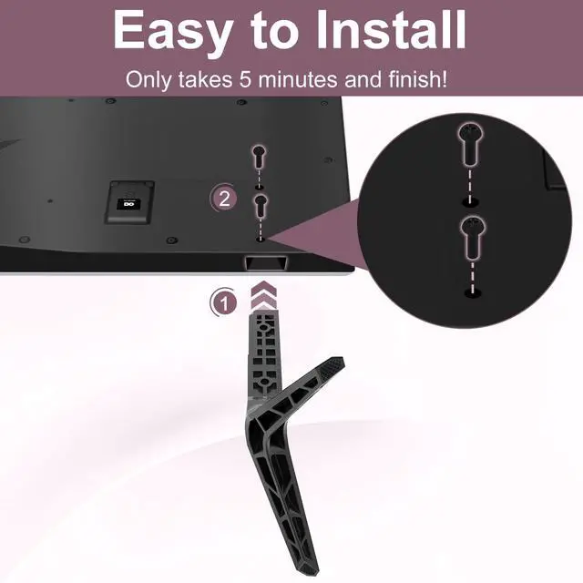 Alt view image 3 of 6 - TV Legs Only for Vizio TV Legs V405-H19 D40F-G9, Not for Other TV Models, Only for Vizio TV Replacement Stand We Listed wr Screws Set and Instructions, Easy to Install