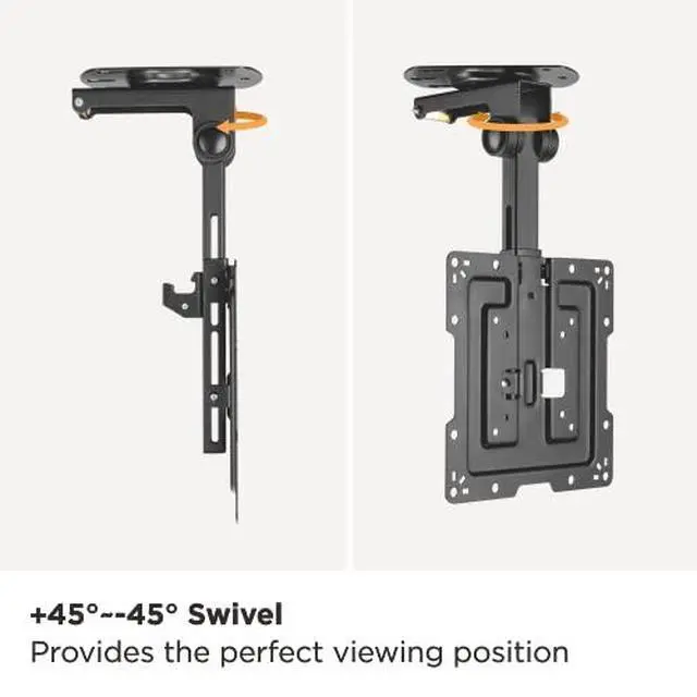 Alt view image 5 of 6 - CM322 Flip Down TV and Monitor Roof Ceiling Mount | Fits Flat Screen 19 to 40 Inch | VESA Compatible 100x100, 200x200 | Height Adjustable | Pitched Roof