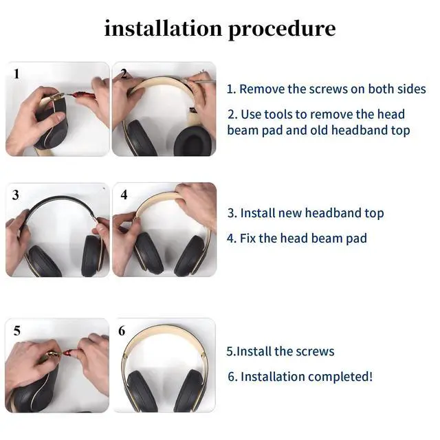 Alt view image 3 of 7 - Studio Pro 2023 Replacement Headband & Hinge Replacement for Studio Pro 2023 Headphone,Durable Parts Accessories Repair Kit Set (Sandstone)