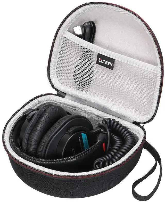 Alt view image 2 of 7 - Case for Sony MDR7506 Professional Large Diaphragm Headphone Gray | Hard Carrying Travel Case for Sony MDR7506 Professional Large Diaphragm Headphone