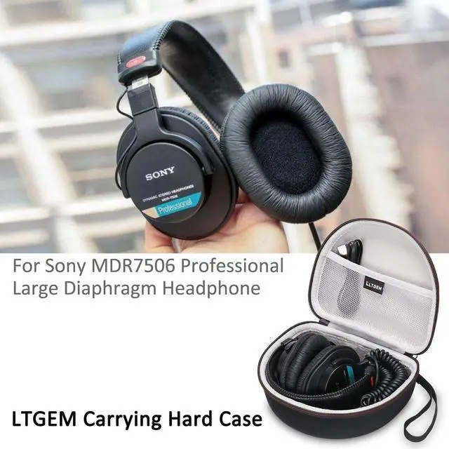 Alt view image 7 of 7 - Case for Sony MDR7506 Professional Large Diaphragm Headphone Gray | Hard Carrying Travel Case for Sony MDR7506 Professional Large Diaphragm Headphone