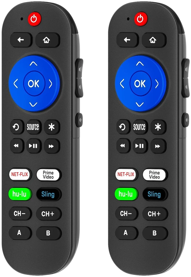 Main image of Programmable Remote for Roku Ultra Remote Replacement with Volume Key - Replacement Remote for Roku Ultra LT 4K Remotes with Extra 9 Learning Keys, 2 Pack (Not for Stick)
