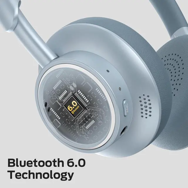 Alt view image 6 of 7 - N-Tune mini 02 Noise Cancelling Headphone, Over Ear Headphones Wireless Foldable Design, 50H Playtime Wireless Headphones, Bluetooth 6.0, Adjustable Lightweight and Comfortable for Travel