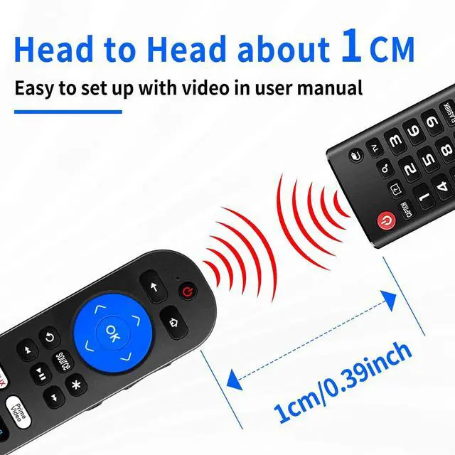 Alt view image 6 of 6 - Programmable Remote for Roku Express 4K+, Express 4K Remotes with Volume Control for Roku Express Remote Replacement with Extra 9 Learning Keys (Not for Stick)