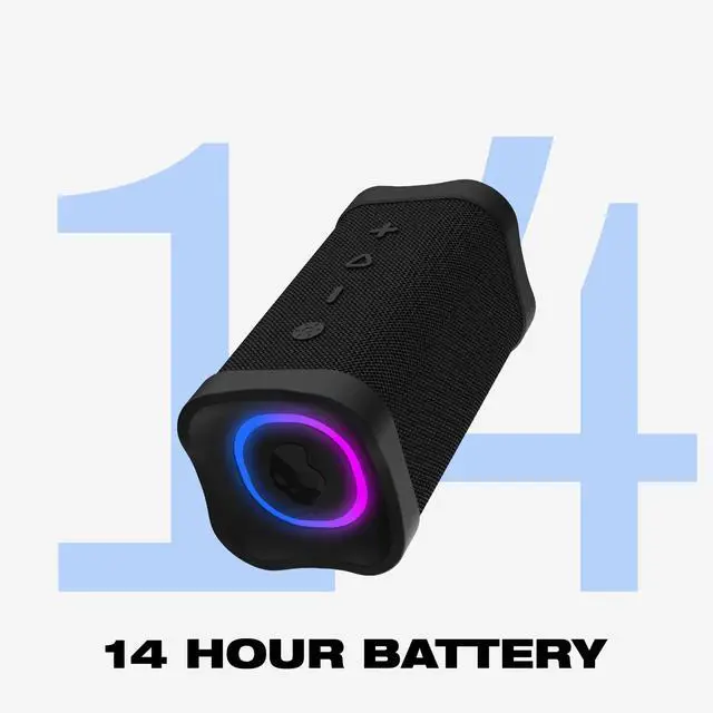 Alt view image 3 of 7 - Skullcandy Terrain 2 Portable Bluetooth Speaker, IPX7, 14-Hour Battery | Wireless, Multi-Link up to 99 Speakers, Water-Resistant, LED Light Show, Rercharbeable Battery, Carry Strap