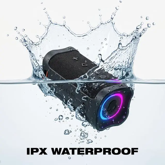 Alt view image 5 of 7 - Skullcandy Terrain 2 Portable Bluetooth Speaker, IPX7, 14-Hour Battery | Wireless, Multi-Link up to 99 Speakers, Water-Resistant, LED Light Show, Rercharbeable Battery, Carry Strap