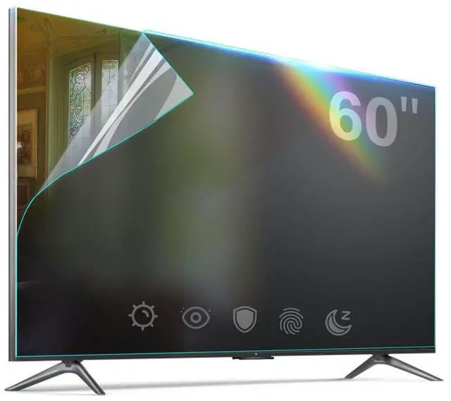 Main image of 60 Inch TV Anti Glare Film, Anti Blue Light Filter, Matte Surface Anti Scratch Screen Protector for LCD TV, Reduces Reflection and Glare, 1 Count