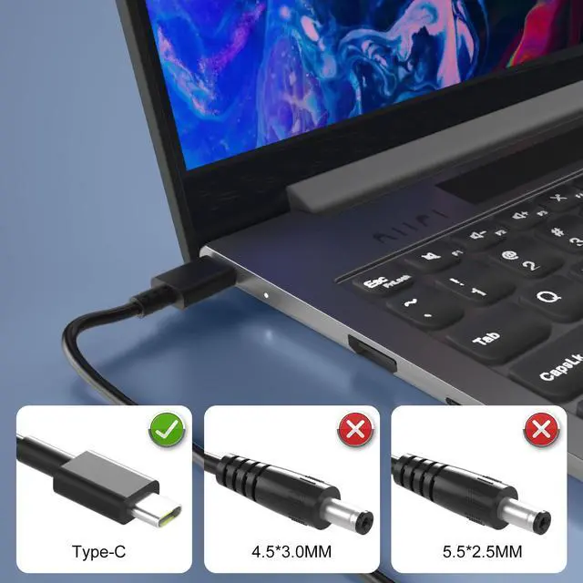 Alt view image 5 of 7 - 65W USB C PD Fast Charger Compatible with LG Gram 14 15 16 17 | Laptops Model 14Z90P 14Z90R 14Z90Q 15Z90P 15Z90Q 15Z90R 16Z90P 16Z90Q 16T90P 17Z95P 17Z90R 17Z90S Upgraded AC Adapter Cord